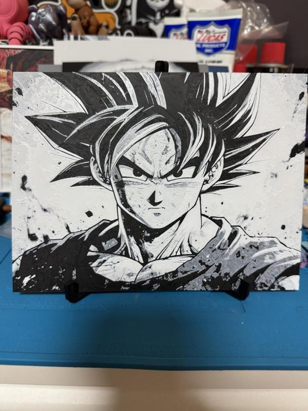 Goku en blanco y negro hueforge