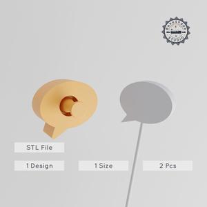 Speech Bubble Cake Pop Mold Set, Talk & Chat Bubble Design, 2-Piece 3D Printing STL PRODUCT_1290