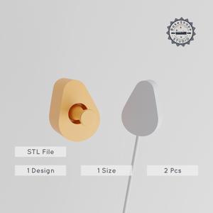 Avocado Cake Pop Mold, Nutritious Fruit Shape, 2-Piece Set, Green Pear, Organic Superfood, Fresh Produce STL PRODUCT_1185