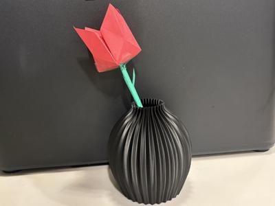 Small Ribbed Vase