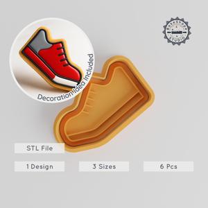 Running Shoe Shape Cutter & Stamp, Cookie & Fondant Tool Set, 3 Sizes PRODUCT_590