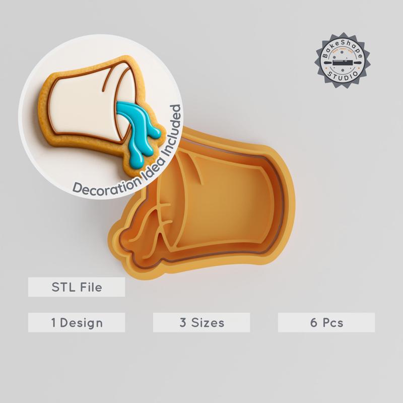 Aquarius Shape Cutter & Stamp Set, Cookie & Fondant, Zodiac Symbol Designs, 3 Sizes, Astrology Cookie Cutters PRODUCT_770