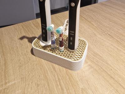 Oral-B Toothbrush Holder - Holds 2 brushes & 4 heads