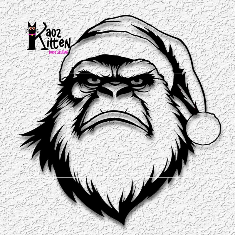 Christmas Sasquatch wall decor xmas Big Foot decoration