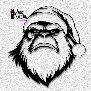 Christmas Sasquatch wall decor xmas Big Foot decoration