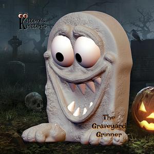 The Graveyard Grinner - Grinning Tombstone Halloween Decor