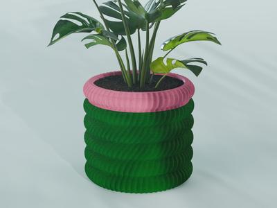Sora Planter Pot, Scalloped Reverse Bezier | Small, Medium, Large | Self Watering and Drip Tray 