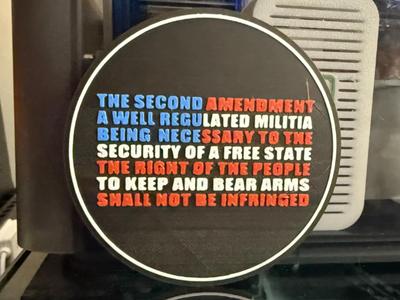 SECOND AMENDMENT USA COASTER 