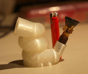 Spiral Stem Hand Pipe / Bong