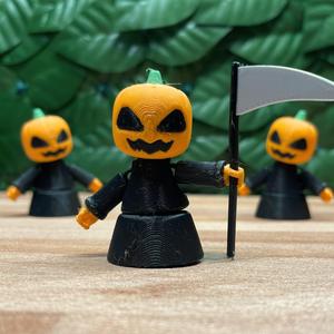 3D Printable Pumpkin Grim Reaper