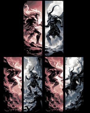The gods at war - Odin versus Zeus - Set of 6 Bookmarks
