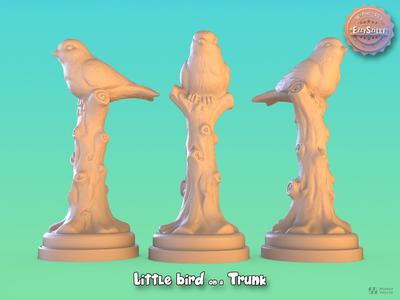 Little Bird on a Trunk