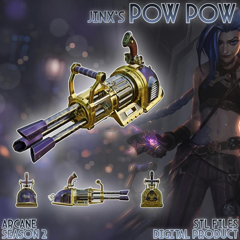 Jinx Pow Pow Arcane League Of Legends Cosplay
