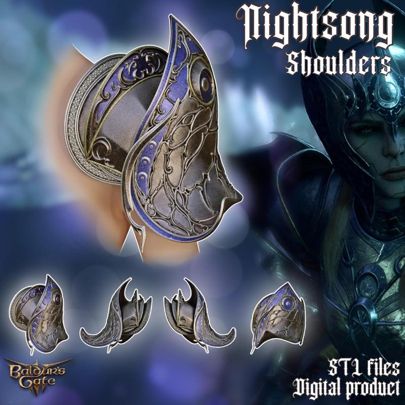 Fantasy Nightsong Dame Aylin Armor Shoulders Baldurs Gate 3