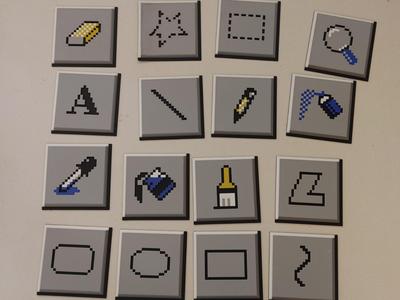 Old School MS Microsoft Paint Tools Coasters