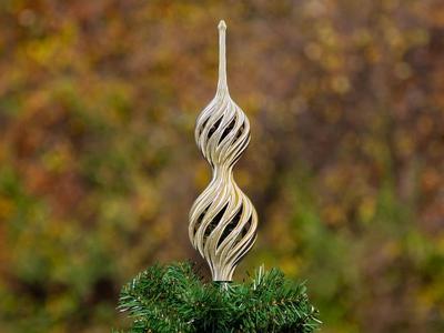 Double Spiral Christmas Tree Topper 2024