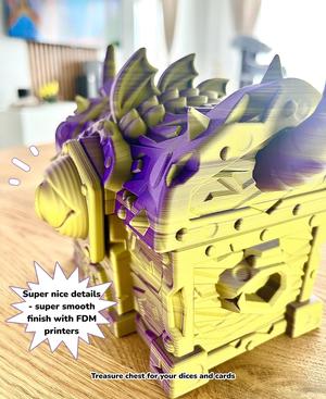 Treasure Chest for your Boardgame Dices and Cards