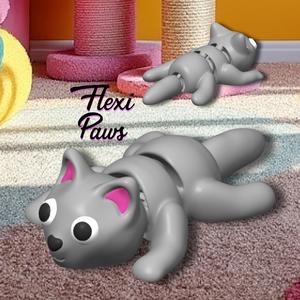 Wiggly Paws Flexi Cat Print in Place Kitten Fidget Toy