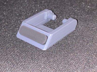 Logi K860 keyboard tilt foot with recess for rubber pad