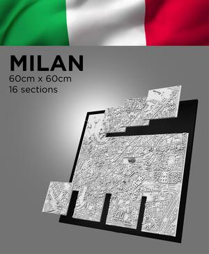 MILAN, Skyline 3d map