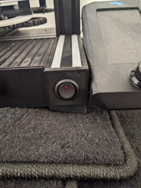 Round Switch Mount-4040 End Cap for Ender 3