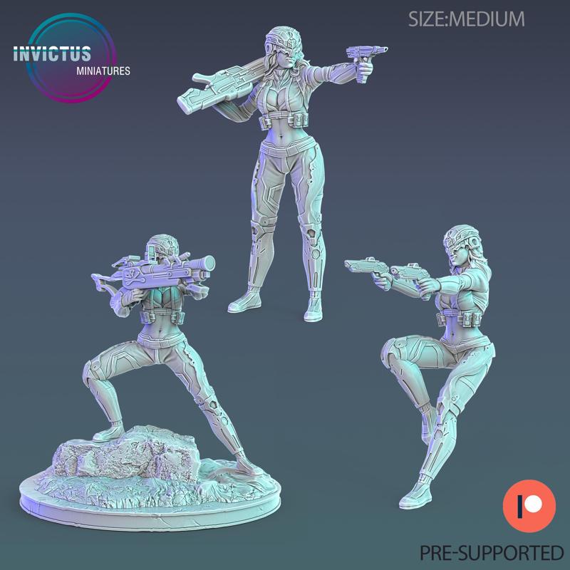 Android Spy Girl Set / Space Soldier / Cyberpunk Warrior / Invasion Army / Trooper Attack / Sci-Fi Encounter