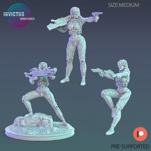 Android Spy Girl Set / Space Soldier / Cyberpunk Warrior / Invasion Army / Trooper Attack / Sci-Fi Encounter
