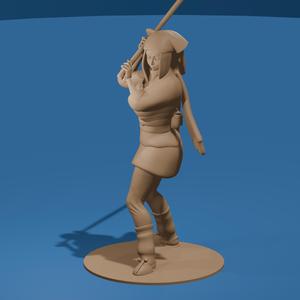 Anime Asian Sword Fighter Girl NSFW