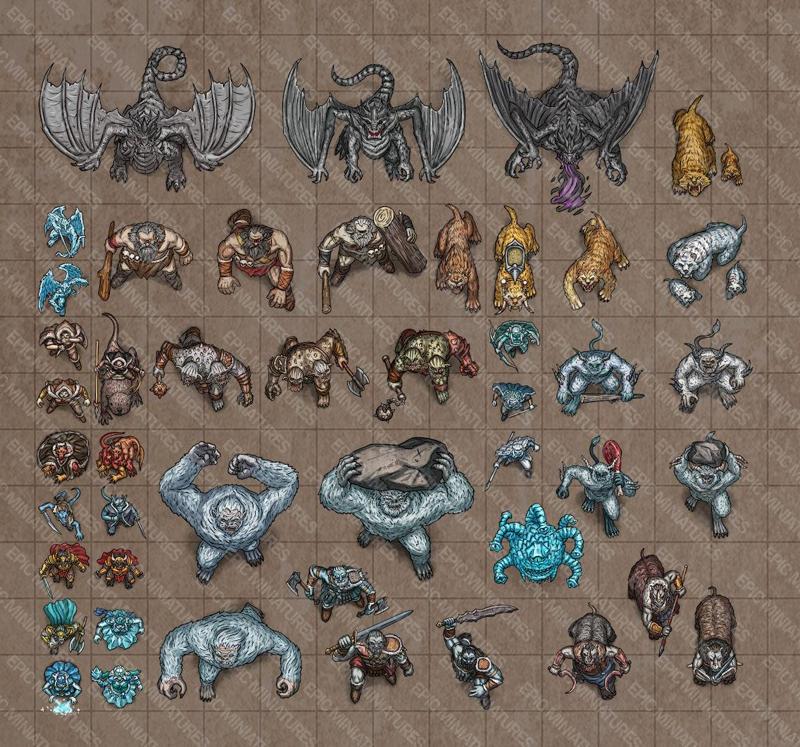 Ancient Cold Virtual Tabletop Token Set / VTT Tokens Collection