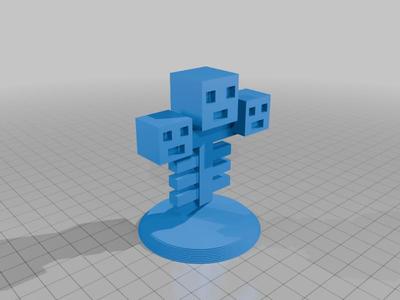 Minecraft - Wither Sculpture on a Podium
