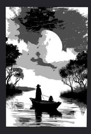 girl standing on a boat in swampy wetlands