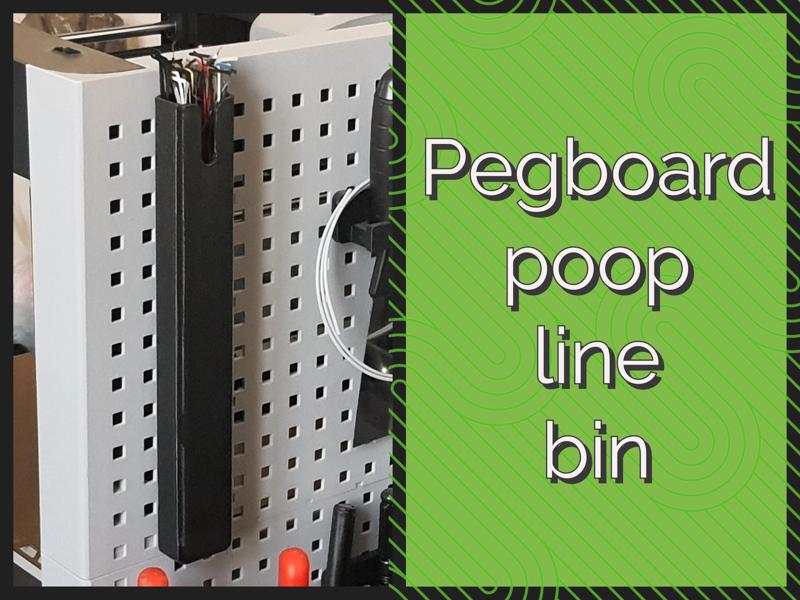 Pegboard Poop Line Bin