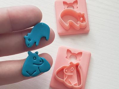 Capybara / Guinea Pig Polymer Clay Earring Cutters