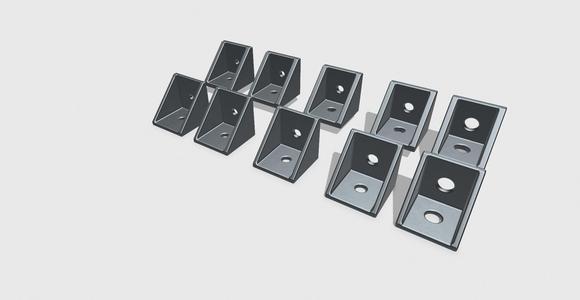 3030 Eckverbinder Corner Bracket M8 M6 M5 M4 in 3mm and 4mm