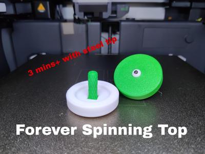 Forever Spinning Top (steel or printed tip)