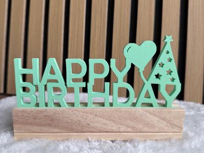 Slide-in for Brick Holder Happy Birthday