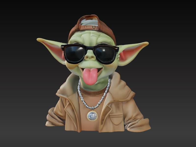 Yoda Cool, Urban Jedi Master in Streetwear Style