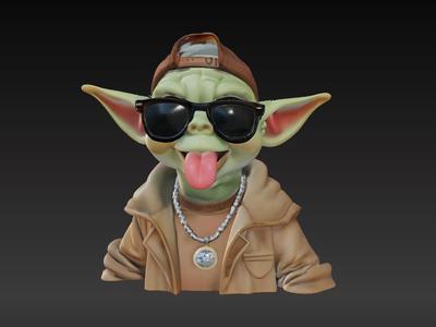 Yoda Cool, Urban Jedi Master in Streetwear Style