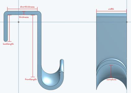 Pametric Door Hook