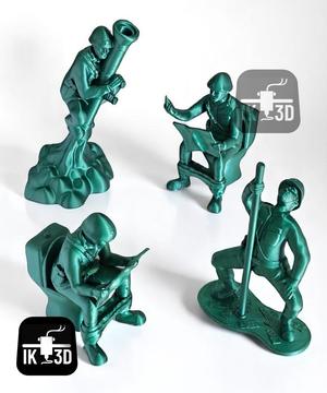 Funny Greem Army Men Bundle of 4 / Wave 1