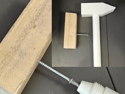 3 in 1 - Hammer with Bit Holder and Storage