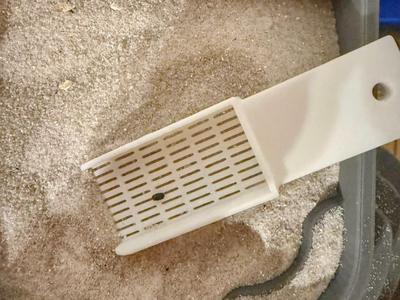 Hamster litter scoop with sieve