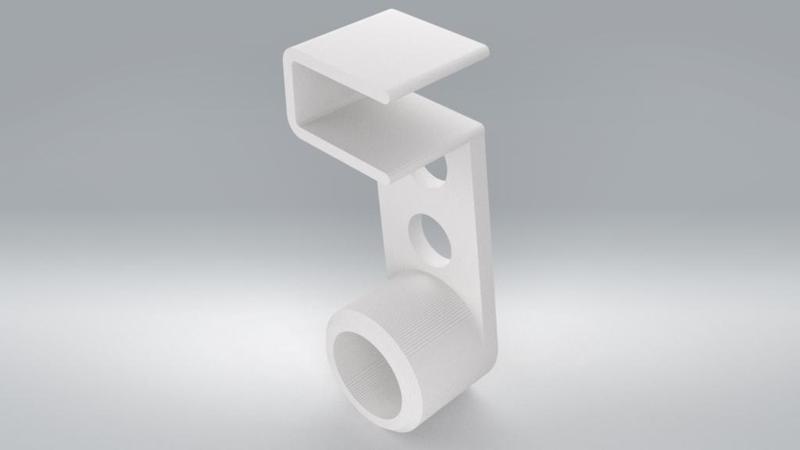Paper towel holder for 16 mm shelf
