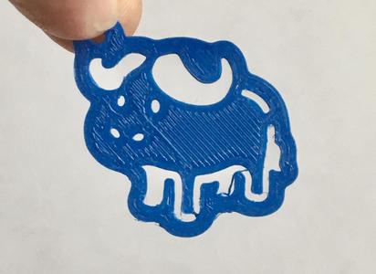 Bull keychain