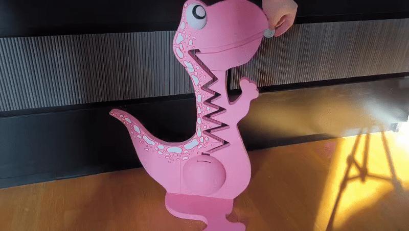 Big Belly Bank - Dino - Cash Coin Marble Track