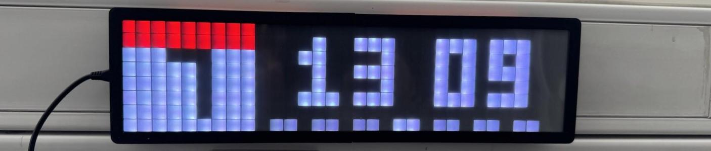 AWTRIX 8x32 WS2812B flex LED with ESP32