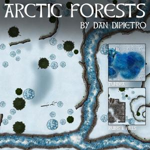 Arctic Forests 2 - Modular Digital DnD Terrain Battle Map Tiles