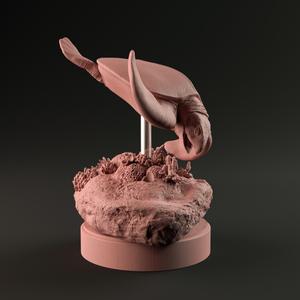 Archelon munching 1-35 scale pre-supported prehistoric marine turtle