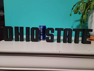 Ohio State Letters Decor
