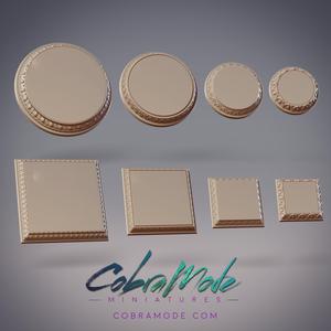 Gilded Platform Base Pack (8pcs) - Round and Square Versions